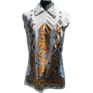 Funky Vintage Roshel Fashions Sleeveless Top‎ Size Small (SM)